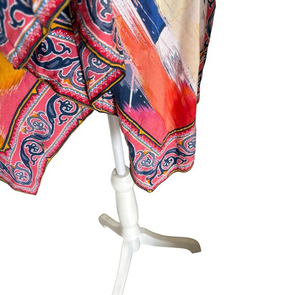 Tolani Collection Kimono Wrap Open Front Festival Boho Hippie Watercolor Asian S - Picture 13 of 13